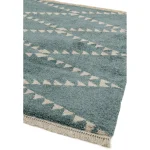 Covor pufos albastru modern model geometric tribal Rocco BLUE 30 mm 200x290 cm ROCC2002900006