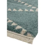 Covor pufos albastru modern model geometric tribal Rocco BLUE 30 mm 200x290 cm ROCC2002900006