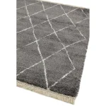 Covor pufos gri modern model geometric tribal Rocco GREY DIAMOND 30 mm 120x170 cm ROCC1201700007