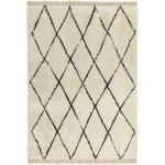 Covor pufos crem modern model geometric tribal Rocco CREAM DIAMOND 30 mm 160×230 cm ROCC1602300008