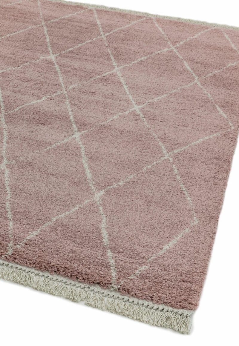 Covor pufos roz modern model geometric tribal Rocco PINK DIAMOND 30 mm 160x230 cm ROCC1602300009 - imagine 4