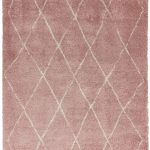 Covor pufos roz modern model geometric tribal Rocco PINK DIAMOND 30 mm 160×230 cm ROCC1602300009