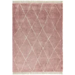 Covor pufos roz modern model geometric tribal Rocco PINK DIAMOND 30 mm 120×170 cm ROCC1201700009
