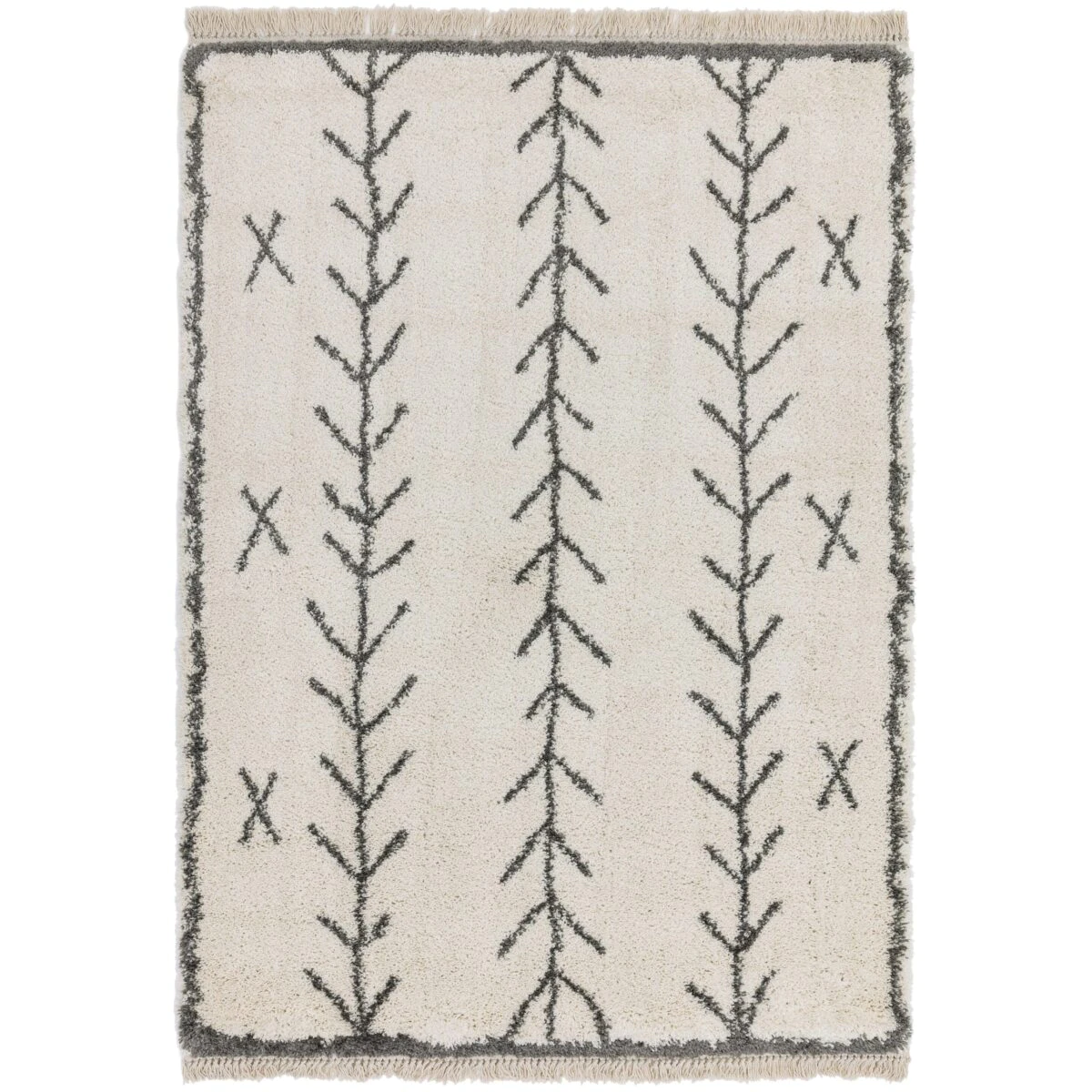 Covor pufos crem modern model geometric tribal Rocco CREAM ARROW 30 mm 200x290 cm ROCC2002900010