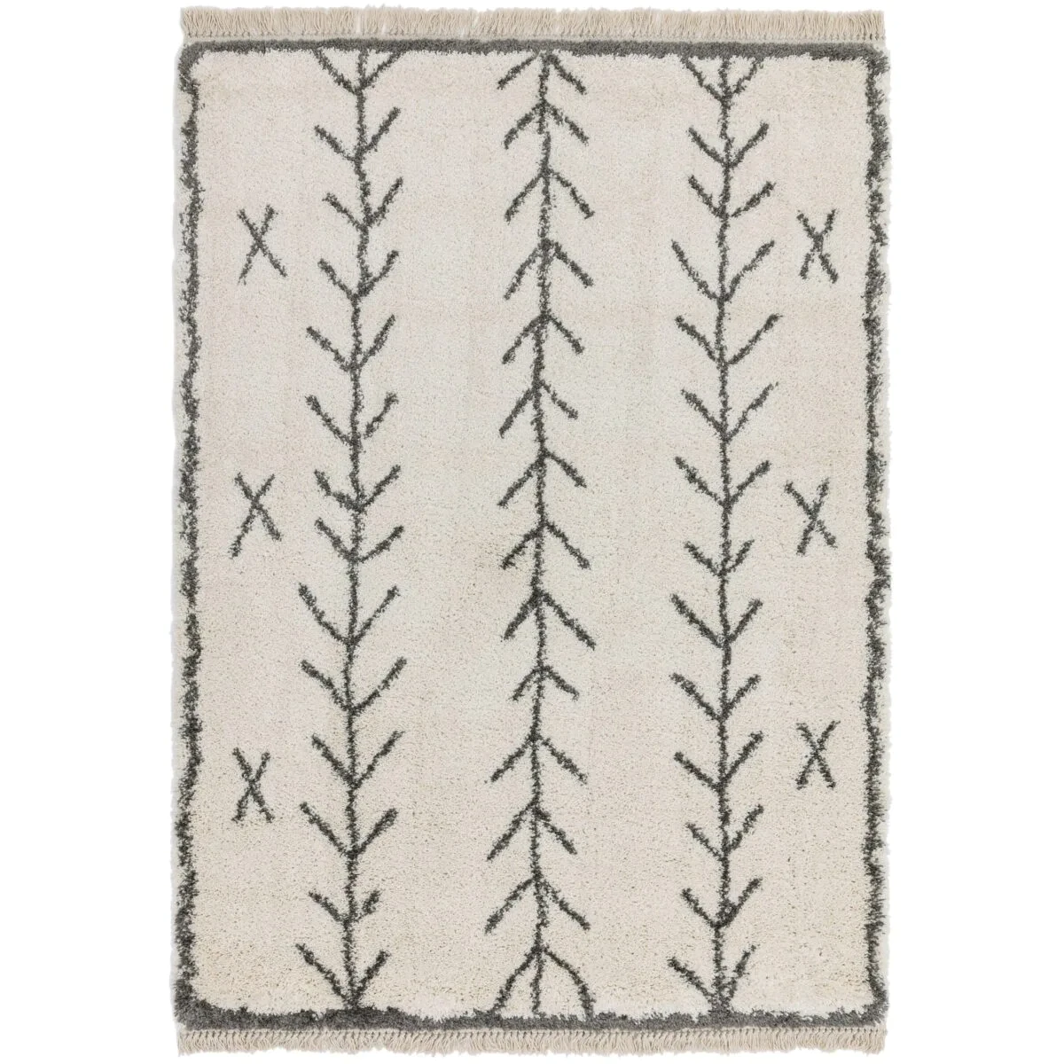 Covor pufos crem modern model geometric tribal Rocco CREAM ARROW 30 mm 120x170 cm ROCC1201700010