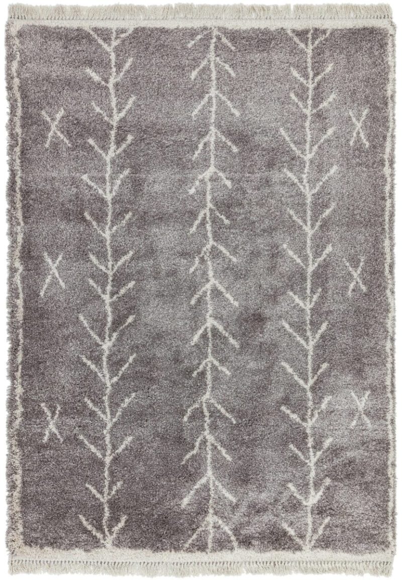 Covor pufos gri modern model geometric tribal Rocco GREY ARROW 30 mm 200x290 cm ROCC2002900011 - imagine 2