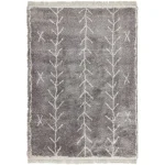 Covor pufos gri modern model geometric tribal Rocco GREY ARROW 30 mm 160×230 cm ROCC1602300011