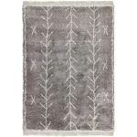 Covor pufos gri modern model geometric tribal Rocco GREY ARROW 30 mm 120×170 cm ROCC1201700011