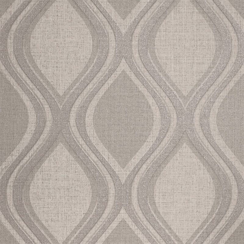 Tapet geometric curbe, bej, Arthouse Curve Taupe Heavyweight Neutral 1005 mm x 53 cm