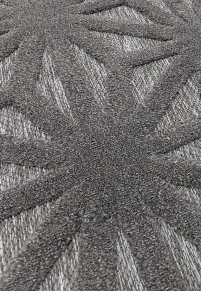 Covor pufos anthracite modern model geometric Salta Anthracite Star 2-11 mm 160x230 cm SALT160230SA01 - imagine 5