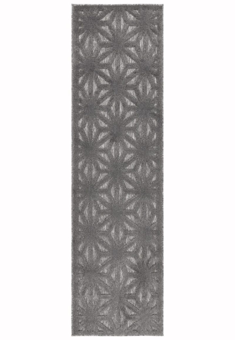 Covor pufos anthracite modern model geometric Salta Anthracite Star 2-11 mm 160x230 cm SALT160230SA01 - imagine 6