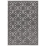 Covor pufos anthracite modern model geometric Salta Anthracite Star 2-11 mm 80×150 cm SALT080150SA01