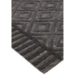 Covor pufos gri modern model geometric Salta Charcoal Diamond 2-11 mm 200x290 cm SALT200290SA02