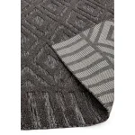 Covor pufos gri modern model geometric Salta Charcoal Diamond 2-11 mm 200x290 cm SALT200290SA02