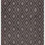 Covor pufos gri modern model geometric Salta Charcoal Diamond 2-11 mm 80×150 cm SALT080150SA02