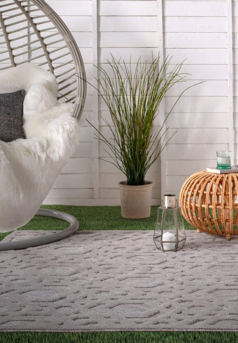Covor pufos argintiu modern model geometric Salta Silver Geometric 2-11 mm 66x240 cm SALT066240SA03 - imagine 3