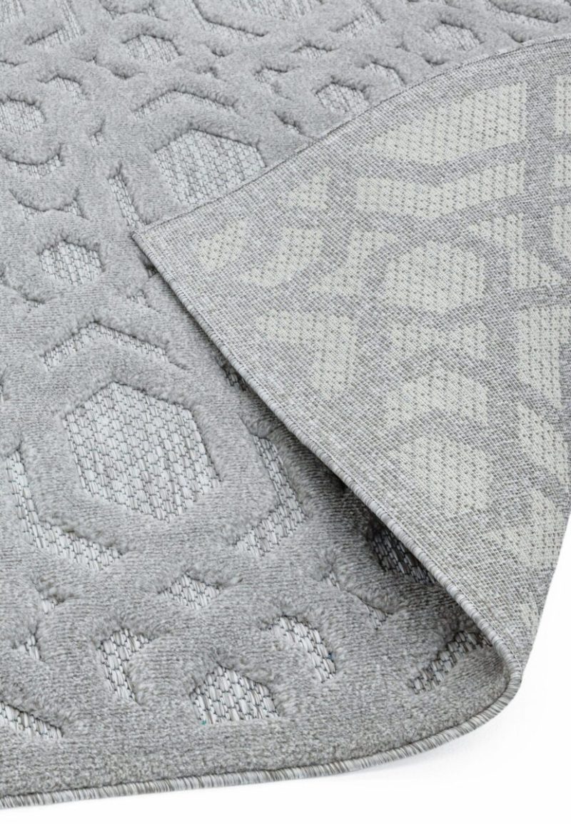 Covor pufos argintiu modern model geometric Salta Silver Geometric 2-11 mm 120x170 cm SALT120170SA03 - imagine 5