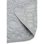 Covor pufos argintiu modern model geometric Salta Silver Geometric 2-11 mm 66x240 cm SALT066240SA03