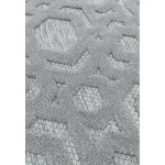 Covor pufos argintiu modern model geometric Salta Silver Geometric 2-11 mm 120x170 cm SALT120170SA03