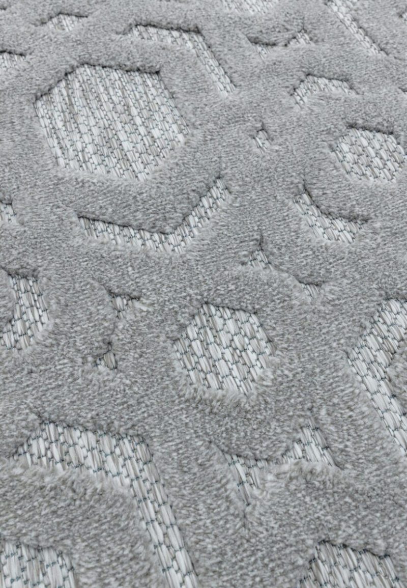 Covor pufos argintiu modern model geometric Salta Silver Geometric 2-11 mm 120x170 cm SALT120170SA03 - imagine 6