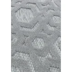 Covor pufos argintiu modern model geometric Salta Silver Geometric 2-11 mm 66x240 cm SALT066240SA03