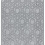 Covor pufos argintiu modern model geometric Salta Silver Geometric 2-11 mm 80×150 cm SALT080150SA03