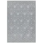 Covor pufos argintiu modern model geometric Salta Silver Geometric 2-11 mm 160×230 cm SALT160230SA03