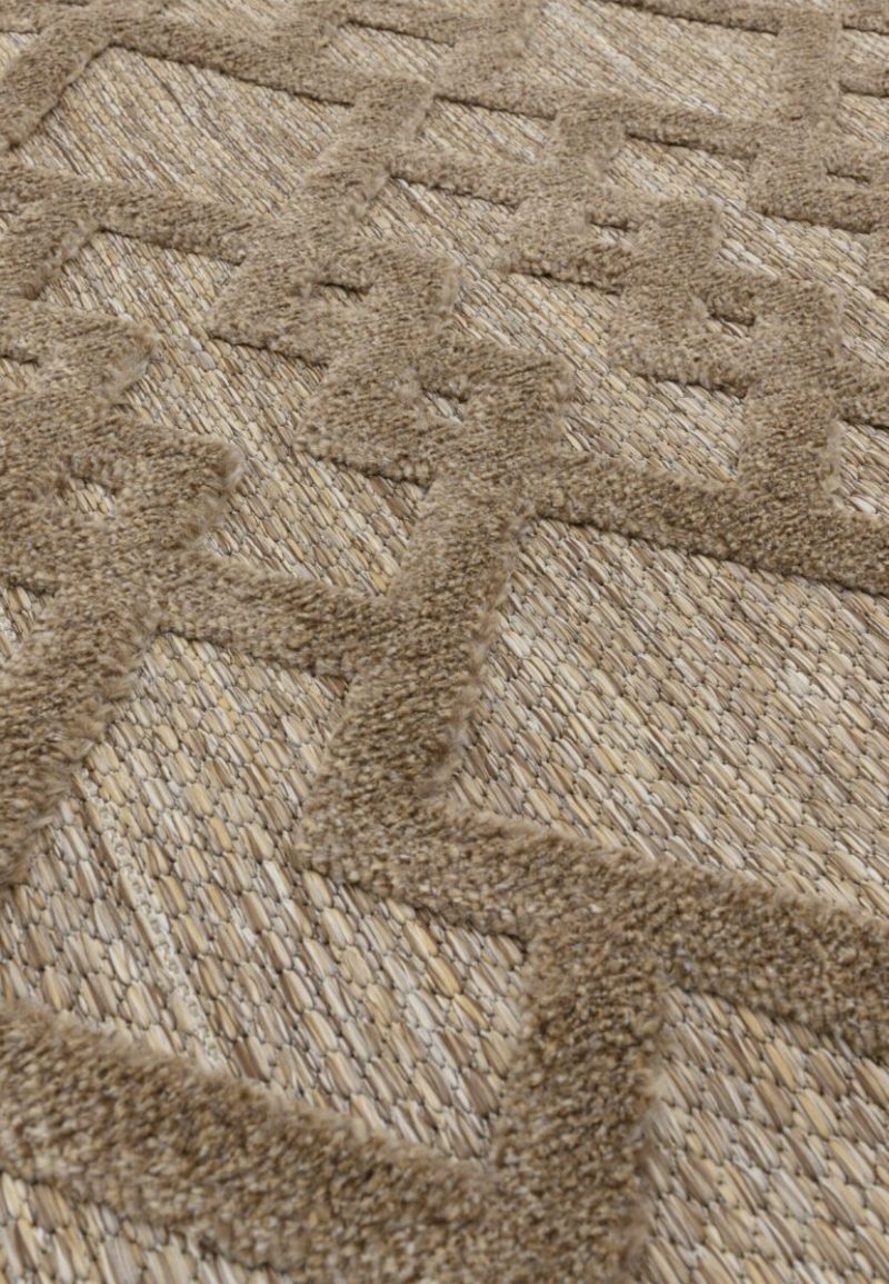 Covor pufos brown modern model geometric Salta Brown Links 2-11 mm 120x170 cm SALT120170SA04 - imagine 5