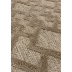 Covor pufos brown modern model geometric Salta Brown Links 2-11 mm 160x230 cm SALT160230SA04