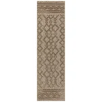 Covor pufos brown modern model geometric Salta Brown Links 2-11 mm 160x230 cm SALT160230SA04