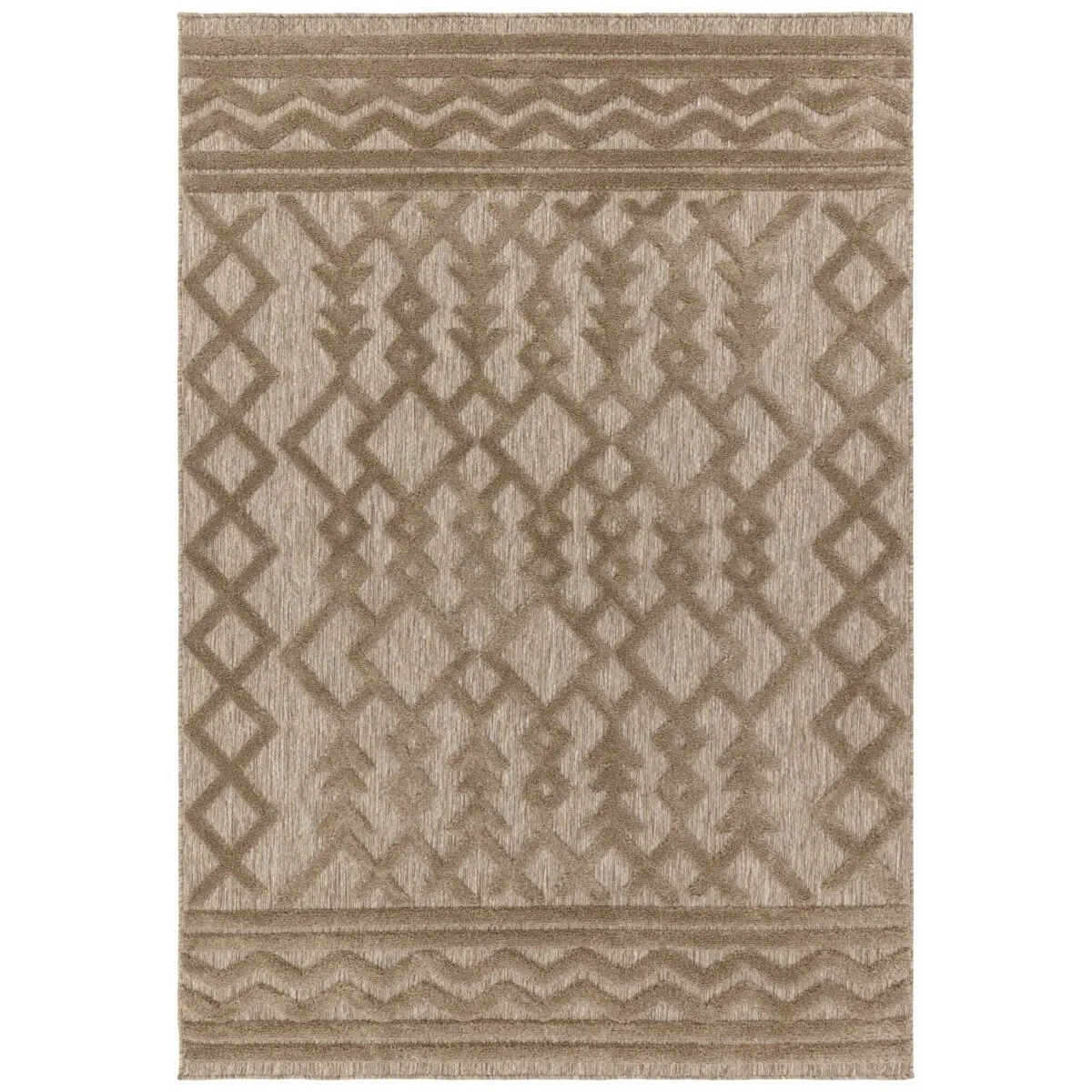 saltasa04brownlinks_2048xsalta-brown-links-ls_2048xsaltasa04brownlinks_1_2048xsaltasa04brownlinks_4_2048xsaltasa04brownlinksrunner_2048x-6-scaled Covor pufos brown modern model geometric Salta Brown Links 2-11 mm 80x150 cm SALT080150SA04