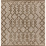 Covor pufos brown modern model geometric Salta Brown Links 2-11 mm 80×150 cm SALT080150SA04