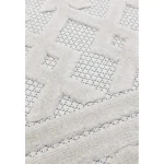 Covor pufos alb modern model geometric Salta White Links 2-11 mm 80x150 cm SALT080150SA05