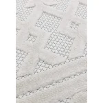 Covor pufos alb modern model geometric Salta White Links 2-11 mm 200x290 cm SALT200290SA05