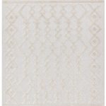 Covor pufos alb modern model geometric Salta White Links 2-11 mm 66×240 cm SALT066240SA05