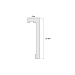 Scafa draperie DUROTEC LK 03 dim. 244 X 12 X 4.5 mm