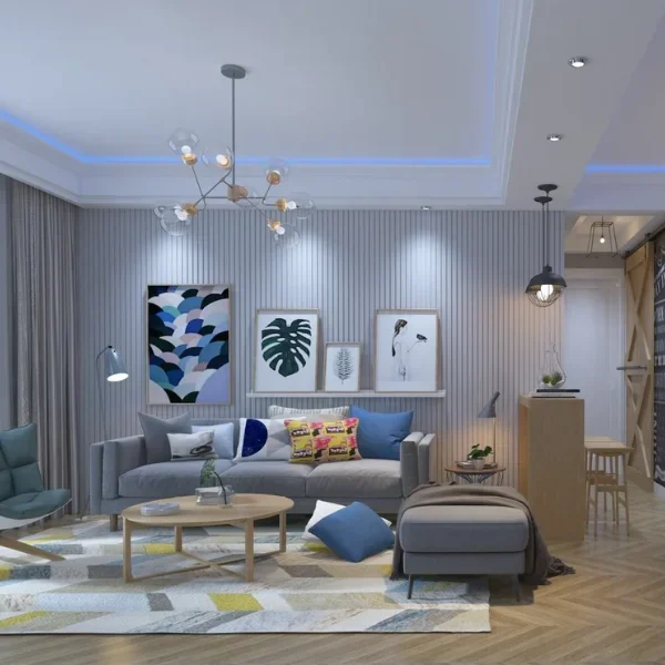 Scafă decorativă de interior lumină indirectă din poliuretan SD15 dimensiuni 77x80x2000mm