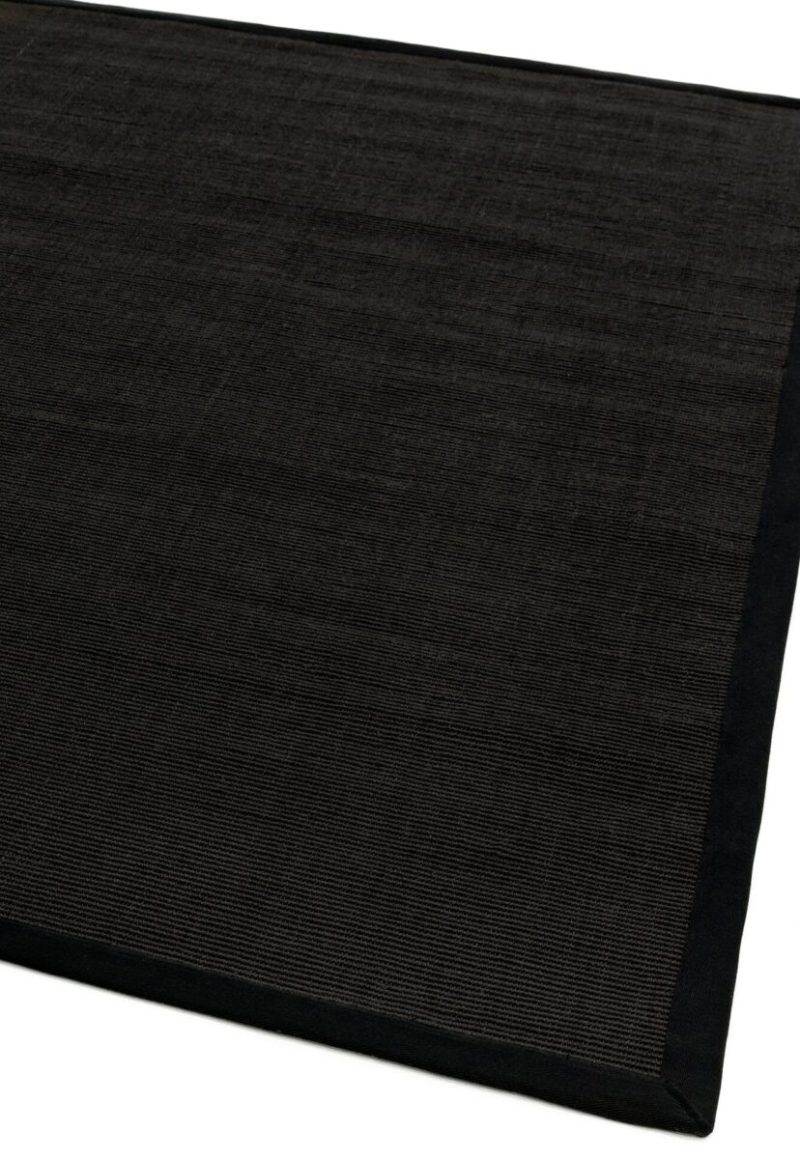Covor negru din sisal bumbac modern outdoor model uni Sisal Black Black 4 mm 068x300 cm SISA068300BLAC - imagine 3