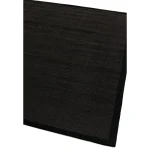 Covor negru din sisal bumbac modern outdoor model uni Sisal Black Black 4 mm 240x340 cm SISA240340BLAC