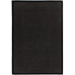 Covor negru din sisal bumbac modern outdoor model uni Sisal Black Black 4 mm 068×300 cm SISA068300BLAC