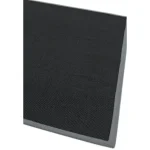 Covor negru gri din sisal bumbac modern outdoor model uni Sisal Black Grey 4 mm 240x340 cm SISA240340GREY