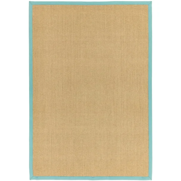 Covor aqua din sisal bumbac modern outdoor model uni Sisal Linen Aqua 4 mm 068x300 cm SISA068300AQUA