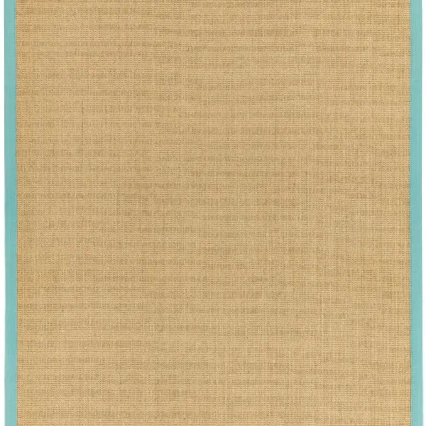 Covor aqua din sisal bumbac modern outdoor model uni Sisal Linen Aqua 4 mm 068x300 cm SISA068300AQUA