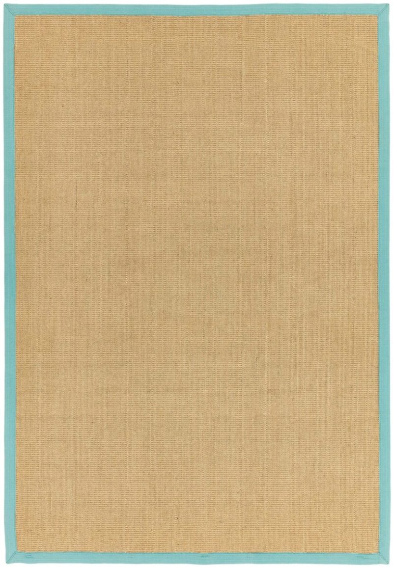Covor aqua din sisal bumbac modern outdoor model uni Sisal Linen Aqua 4 mm 120x180 cm SISA120180AQUA - imagine 2