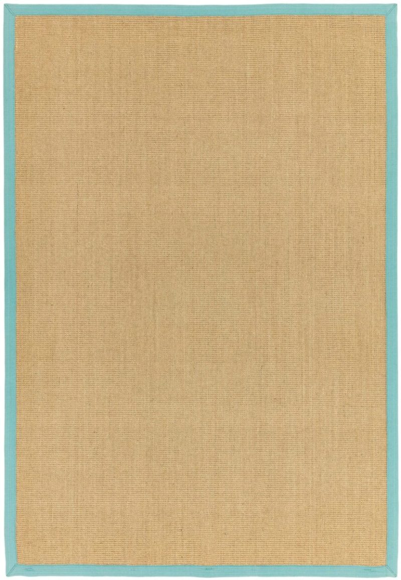 Covor aqua din sisal bumbac modern outdoor model uni Sisal Linen Aqua 4 mm 068x300 cm SISA068300AQUA