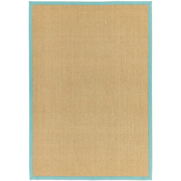 Covor aqua din sisal bumbac modern outdoor model uni Sisal Linen Aqua 4 mm 120x180 cm SISA120180AQUA
