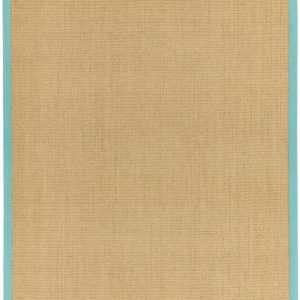 Covor aqua din sisal bumbac modern outdoor model uni Sisal Linen Aqua 4 mm 200x300 cm SISA200300AQUA