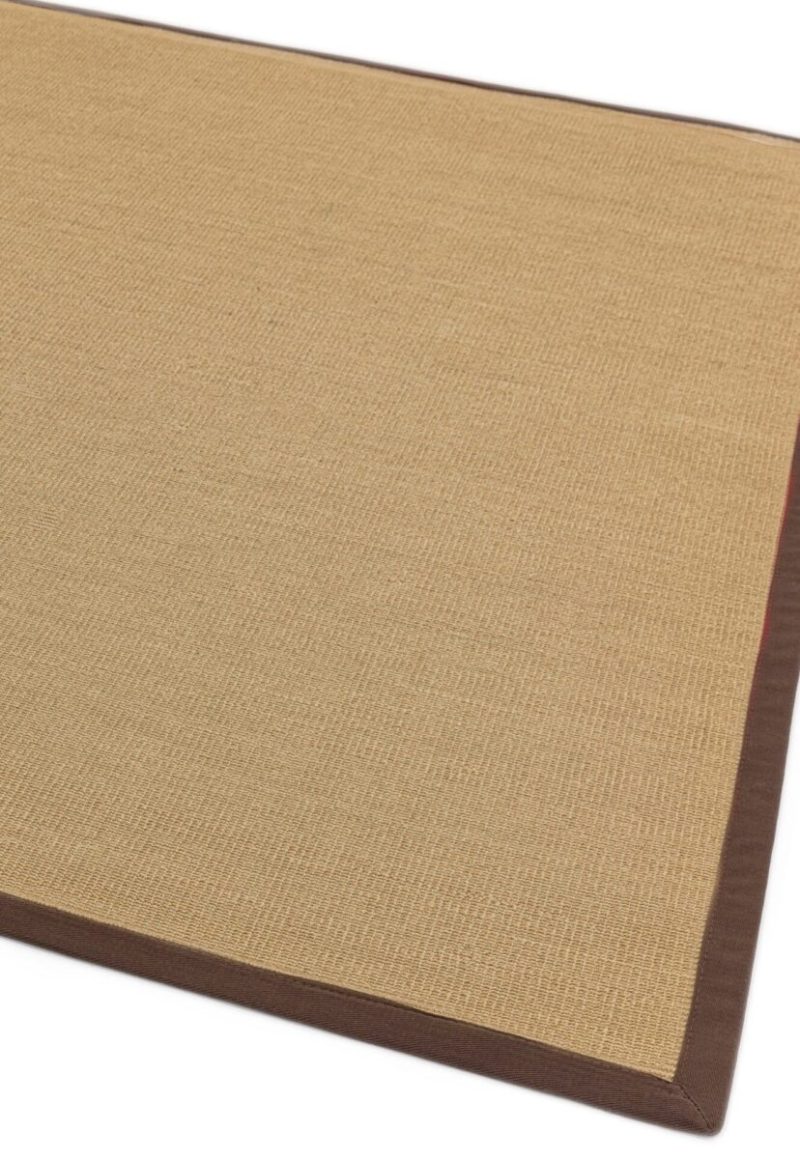Covor maro din sisal bumbac modern outdoor model uni Sisal Linen Chocolate 4 mm 200x300 cm SISA200300CHOC - imagine 3