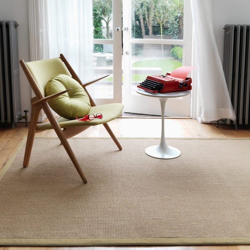 Covor din sisal bumbac modern outdoor model uni Sisal Linen Linen 4 mm 240x340 cm SISA240340LINE - imagine 3