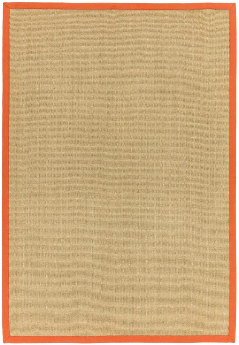Covor orange din sisal bumbac modern outdoor model uni Sisal Linen Orange 4 mm 240x340 cm SISA240340ORAN - imagine 2